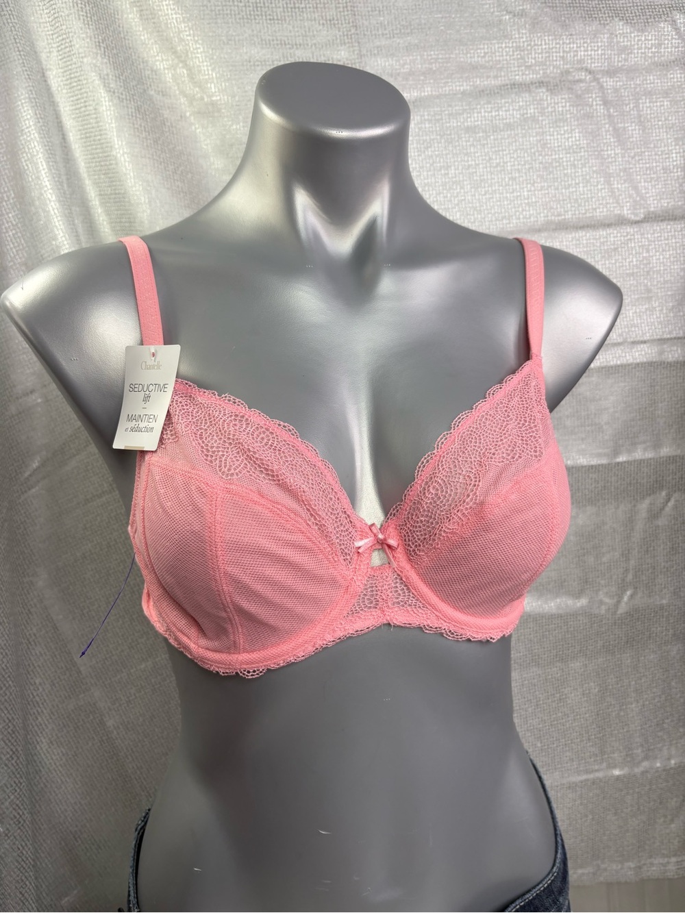 Chantelle 2731 Seductive Lift Lace Underwire Bra - Pink size 34D